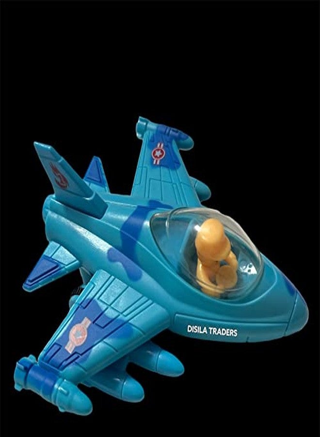 DISILA TRADERS Multi-Color Friction Plane Toys for Kids. Powered Fighter/ Army Plane Toys. (Random Colors - Pack of 1)(Birthday Gift) - Image 4